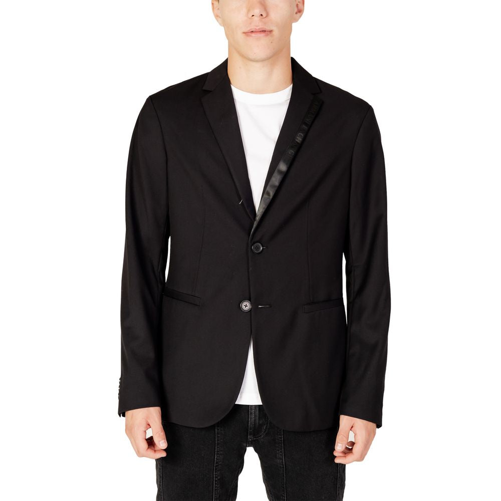 Armani Exchange Black Polyester Blazer -   -  Armani Exchange.