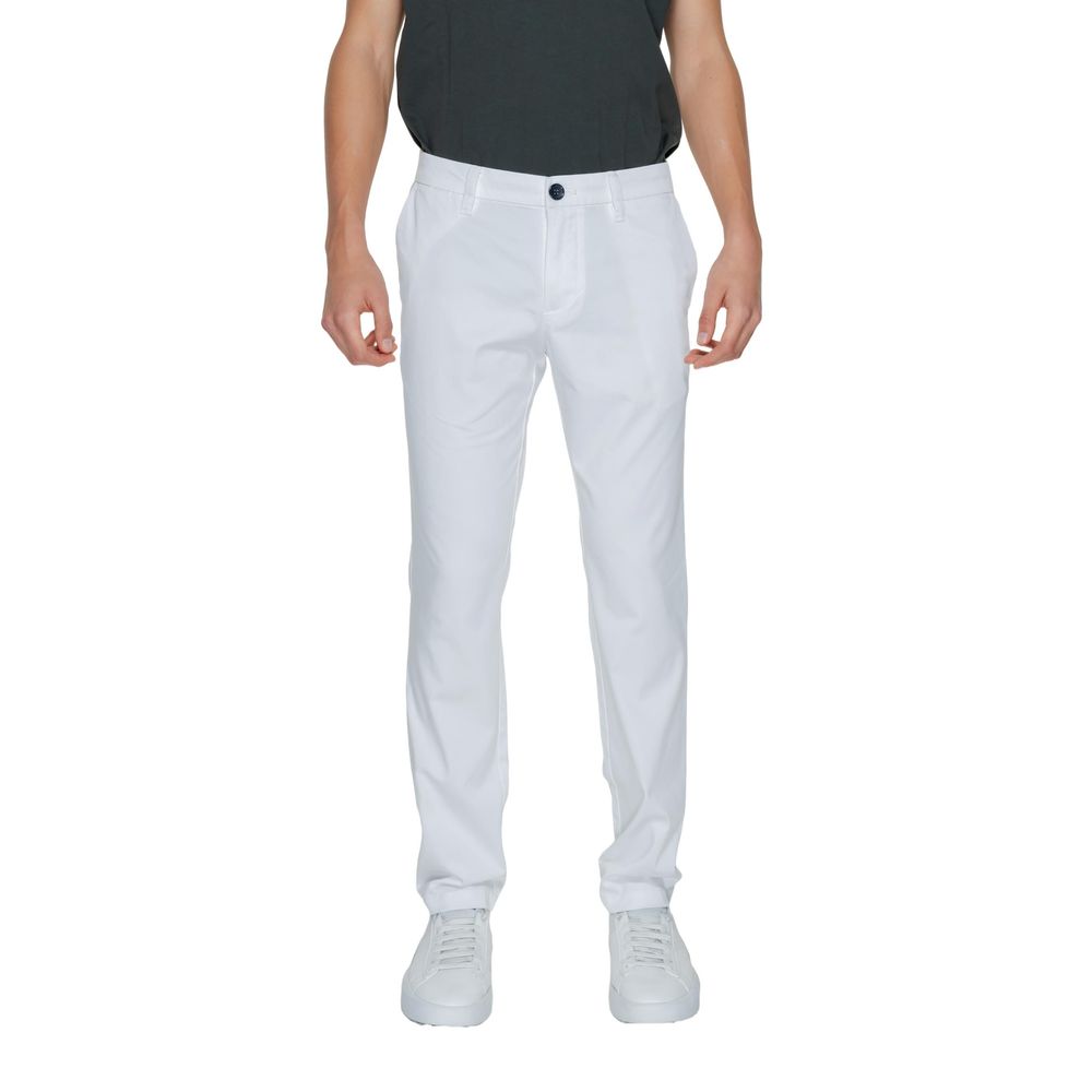 Armani Exchange White Cotton Pant -   -  Armani Exchange.