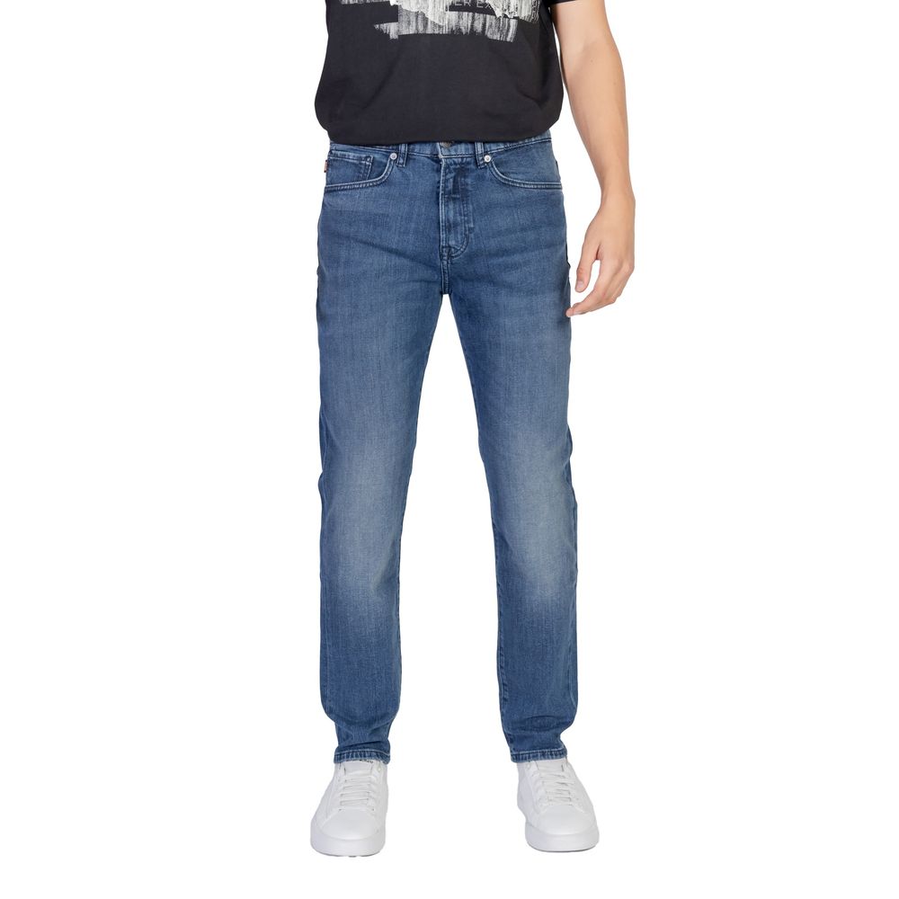 Hugo Boss Blue Cotton Relaxed Fit Jean -   -  Hugo Boss.