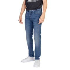 Hugo Boss Blue Cotton Relaxed Fit Jean -   -  Hugo Boss.