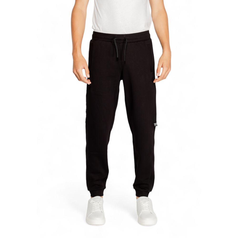 EA7 Emporio Armani Black Cotton Joggers Workout Pant -   -  EA7 Emporio Armani.
