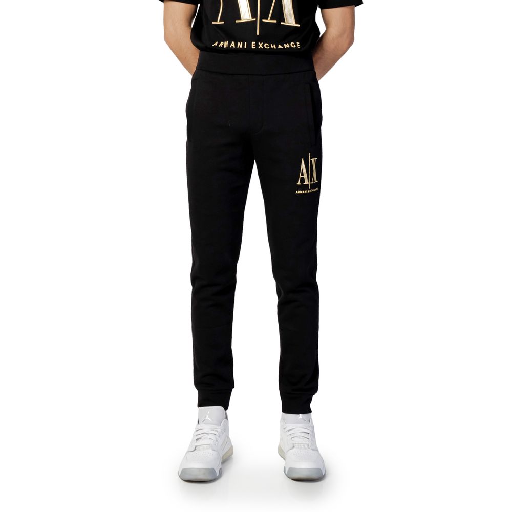 Armani Exchange Black Cotton Joggers Workout Pant -   -  Armani Exchange.