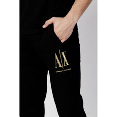 Armani Exchange Black Cotton Joggers Workout Pant -   -  Armani Exchange.