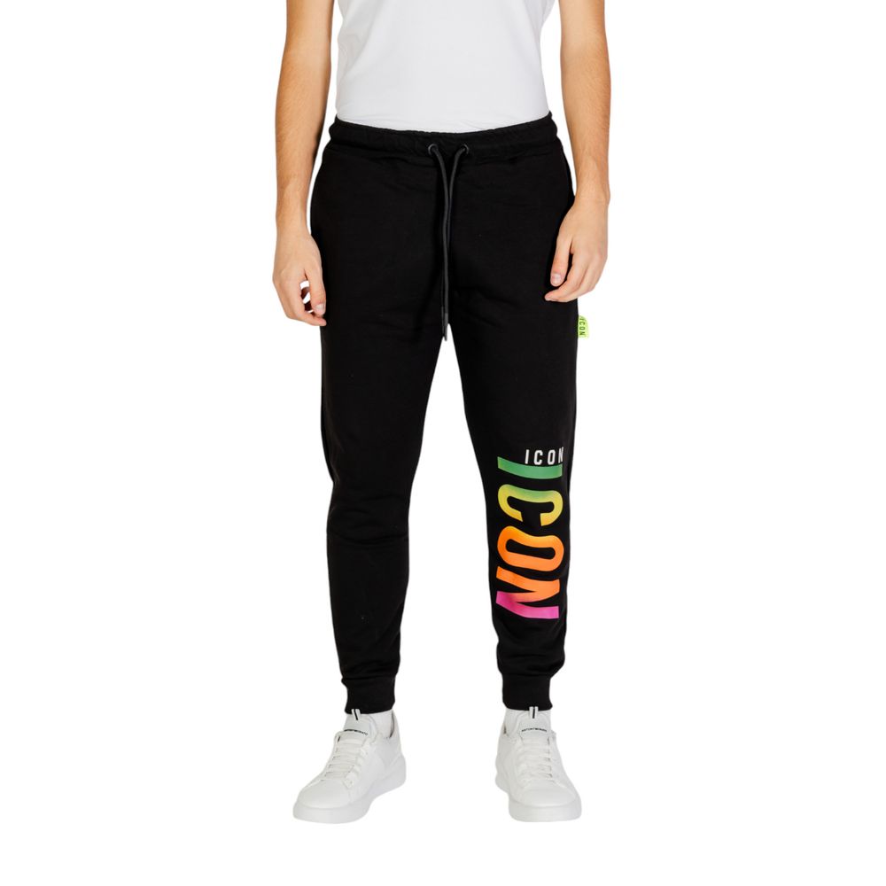 Icon Black Cotton Joggers Workout Pant -   -  Icon.