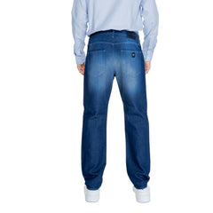 Armani Exchange Blue Cotton Skinny Pant -   -  Armani Exchange.