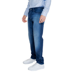 Armani Exchange Blue Cotton Skinny Pant -   -  Armani Exchange.