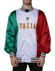 Dolce & Gabbana Multicolor Italia Button Down Bomber Jacket -   -  Dolce & Gabbana.
