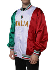 Dolce & Gabbana Multicolor Italia Button Down Bomber Jacket -   -  Dolce & Gabbana.