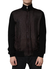Dolce & Gabbana Black Logo Monogram Full Zip Bomber Jacket - - Dolce & Gabbana.