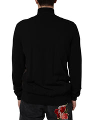 Dolce & Gabbana Black Logo Monogram Full Zip Bomber Jacket - - Dolce & Gabbana.