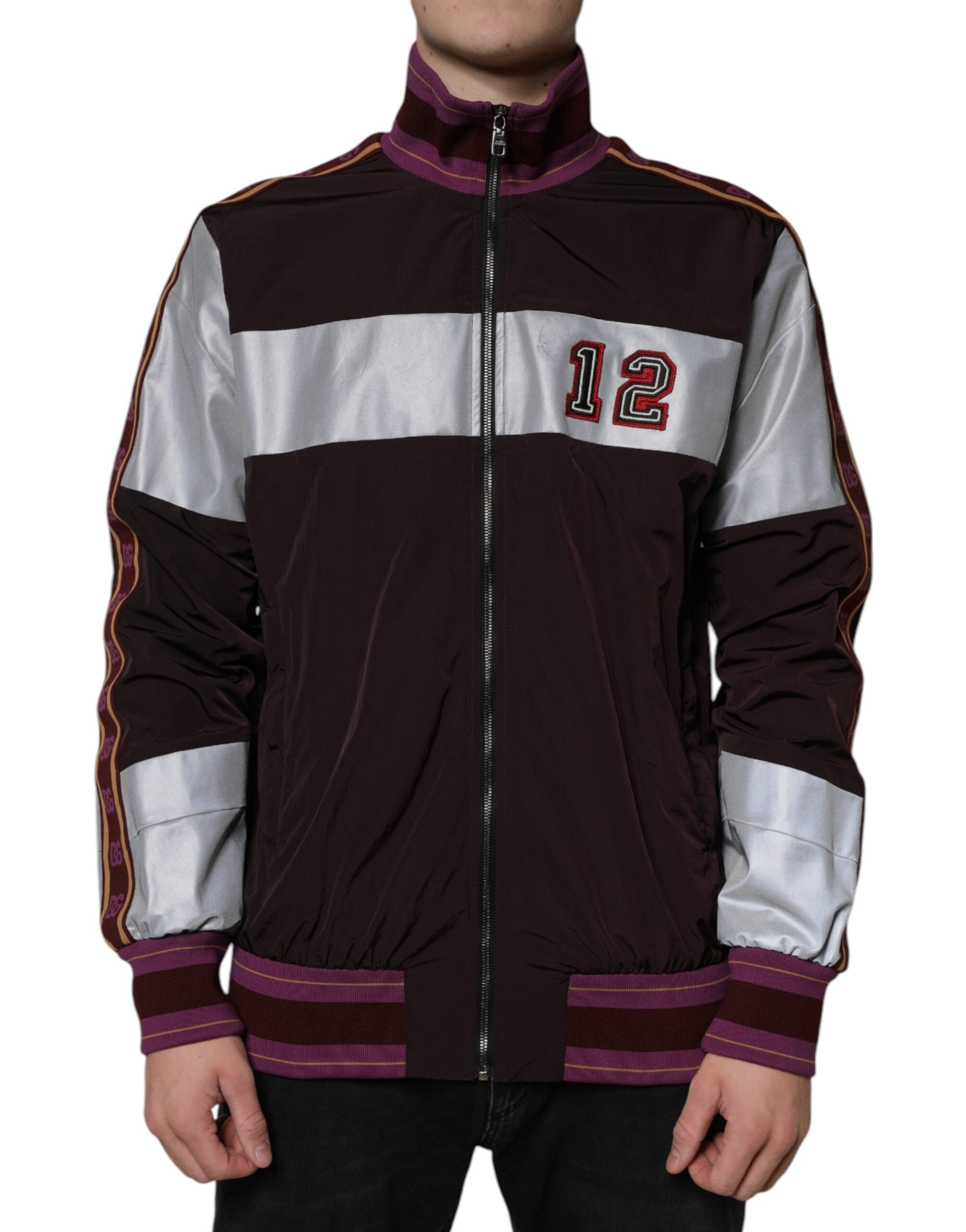 Dolce & Gabbana Multicolor Full Zip Jersey Men Bomber Jacket - - Dolce & Gabbana.