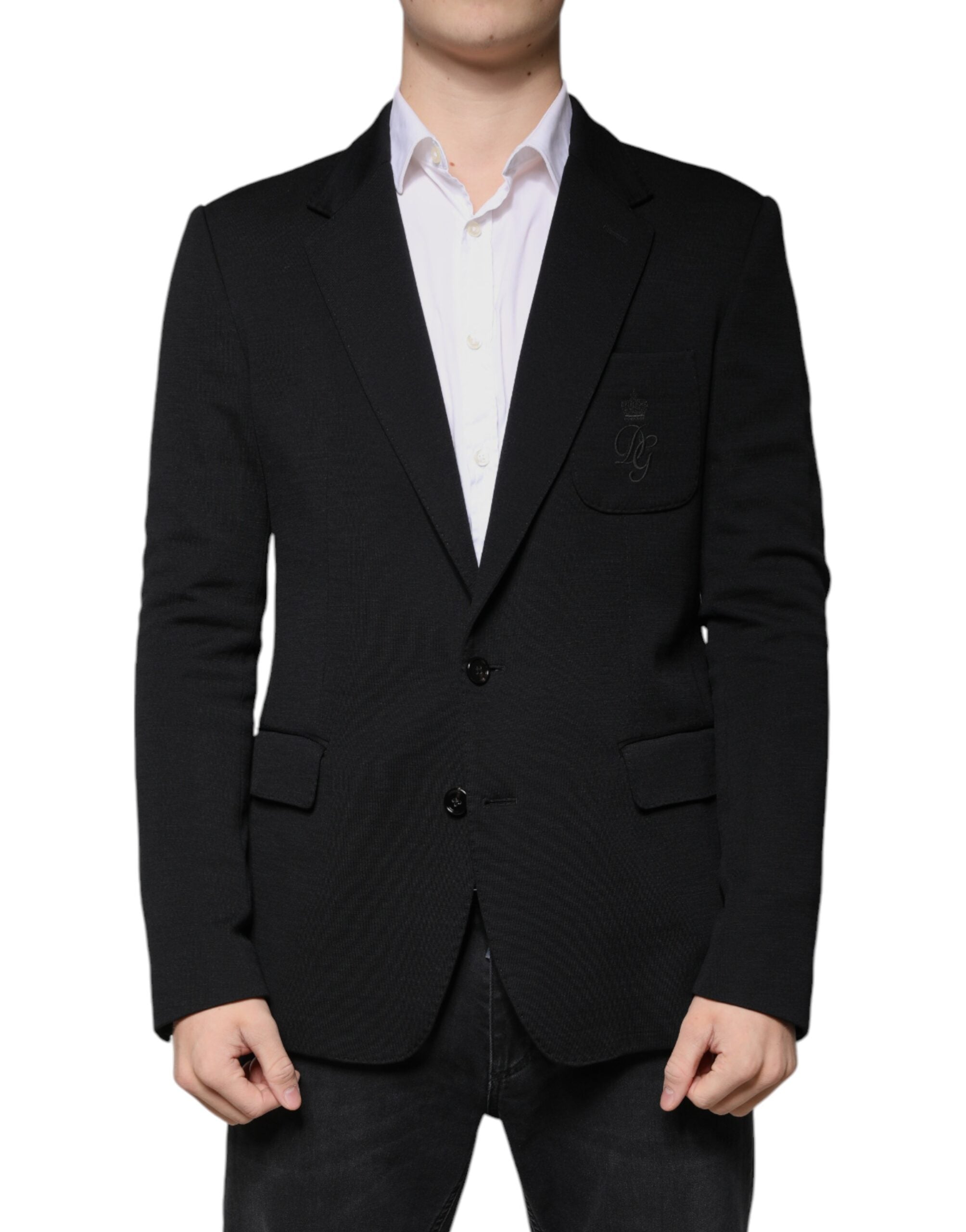 Dolce & Gabbana Black Wool Single Breasted Formal Blazer -   -  Dolce & Gabbana.