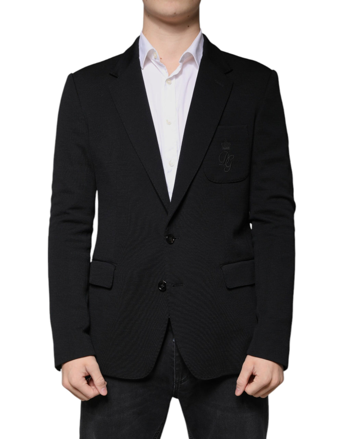 Dolce & Gabbana Black Wool Single Breasted Formal Blazer -   -  Dolce & Gabbana.
