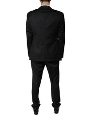 Dolce & Gabbana Black Wool Single Breasted Formal Suit - - Dolce & Gabbana.