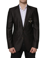 Dolce & Gabbana Blazer Brown Green Bee Wool Jacket Coat -   -  Dolce & Gabbana.