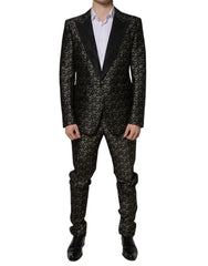Dolce & Gabbana Black Stars Jacquard SICILIA 2 Piece Suit - - Dolce & Gabbana.