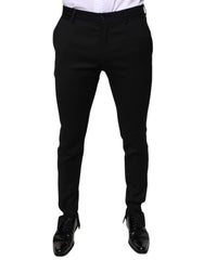 Dolce & Gabbana Black Wool Skinny Formal Dress Pants - - Dolce & Gabbana.