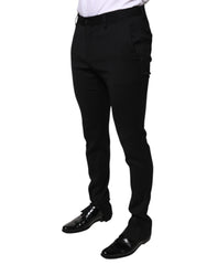 Dolce & Gabbana Black Wool Skinny Formal Dress Pants - - Dolce & Gabbana.