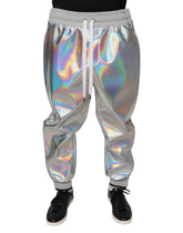 Dolce & Gabbana Silver Iridescent Men Jogger Sweatpants Pants -   -  Dolce & Gabbana.