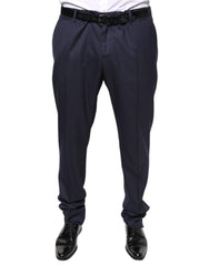 Dolce & Gabbana Blue Wool Skinny Formal Dress Pants - - Dolce & Gabbana.