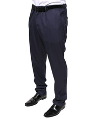 Dolce & Gabbana Blue Wool Skinny Formal Dress Pants - - Dolce & Gabbana.