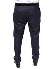 Dolce & Gabbana Blue Wool Skinny Formal Dress Pants - - Dolce & Gabbana.
