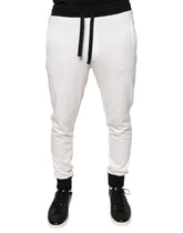 Dolce & Gabbana White Cotton Slim Men Jogger Sweatpants Pants -   -  Dolce & Gabbana.