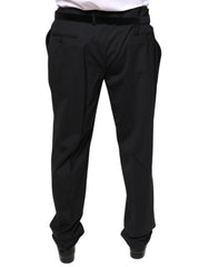 Dolce & Gabbana Black Wool Men Formal Dress Pants - - Dolce & Gabbana.