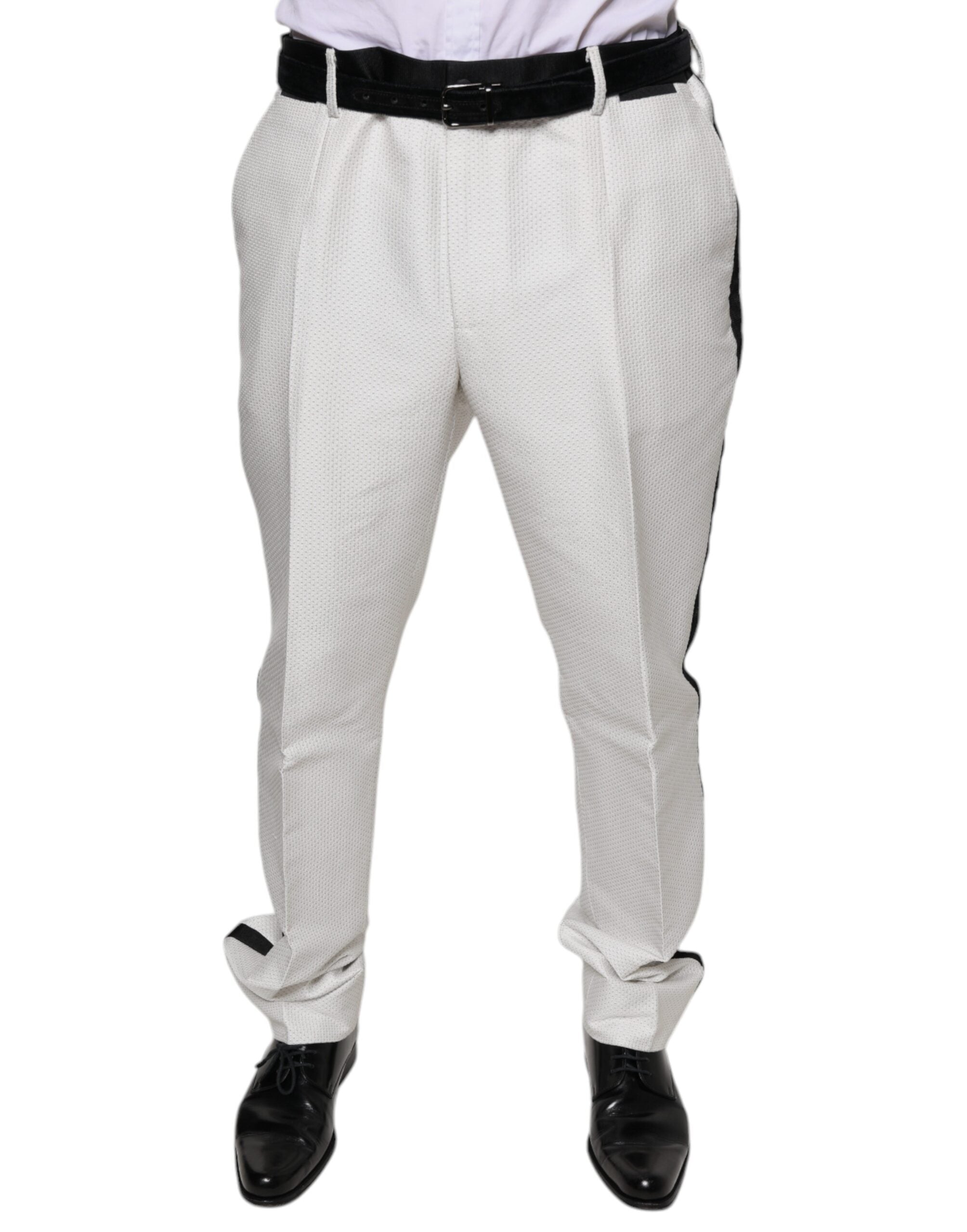 Dolce & Gabbana White Polyester Formal Dress Pants - - Dolce & Gabbana.