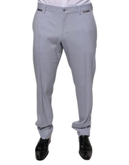 Dolce & Gabbana Light Gray Wool Formal Dress Pants - - Dolce & Gabbana.