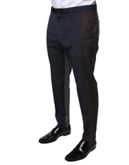 Dolce & Gabbana Black Cotton Wool Formal Dress Pants - - Dolce & Gabbana.