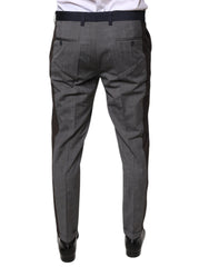 Dolce & Gabbana Black Cotton Wool Formal Dress Pants - - Dolce & Gabbana.