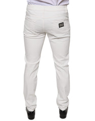 Dolce & Gabbana White Cotton Skinny Slim Men Denim Jeans - - Dolce & Gabbana.