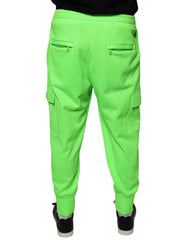 Dolce & Gabbana Neon Green Polyester Cargo Jogger Sweatpants Pants -   -  Dolce & Gabbana.