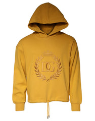 Dolce & Gabbana Mustard DG Hooded Men Sweatshirt Sweater - - Dolce & Gabbana.