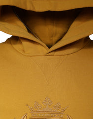 Dolce & Gabbana Mustard DG Hooded Men Sweatshirt Sweater - - Dolce & Gabbana.