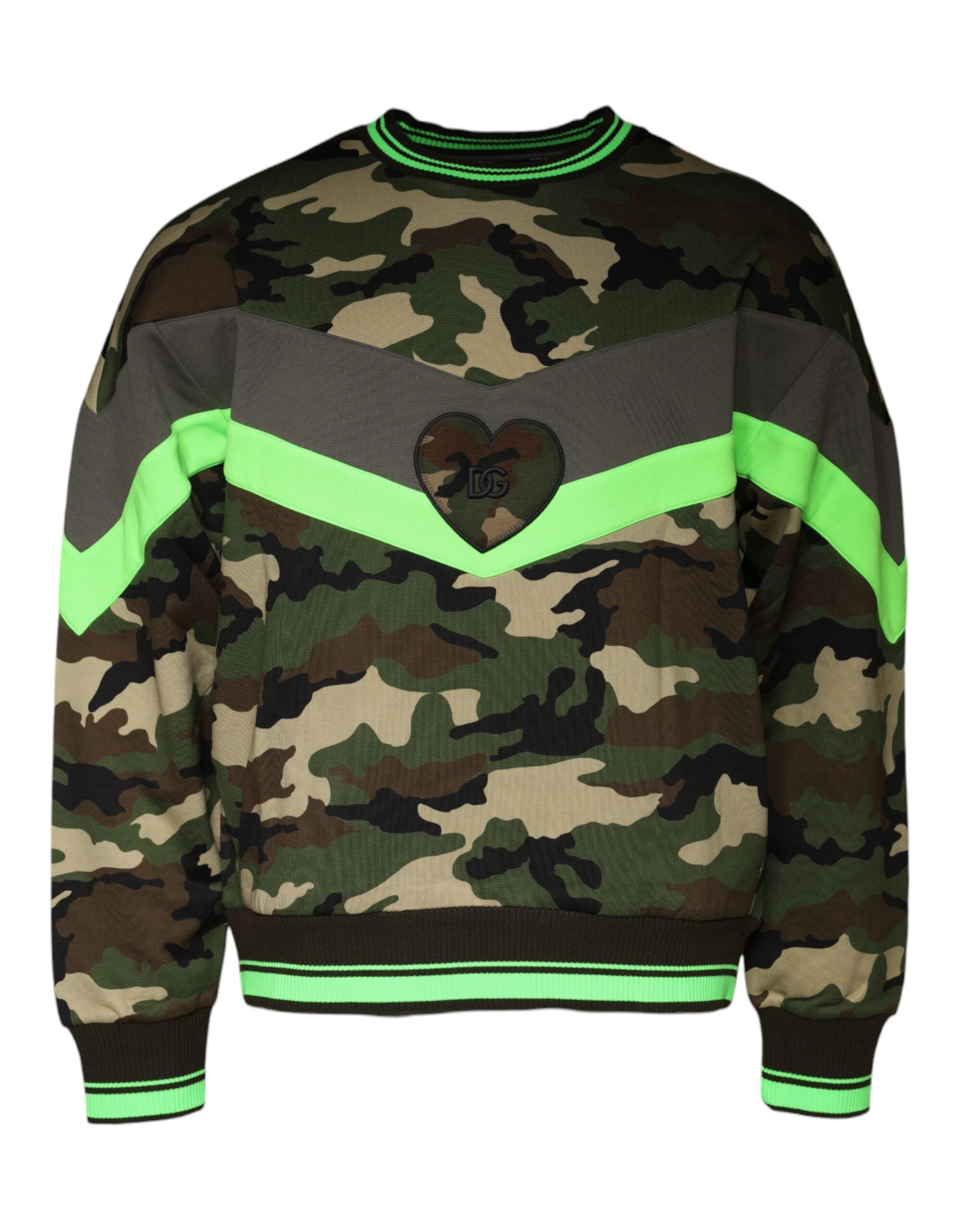 Dolce & Gabbana Multicolor Camouflage Sweatshirt Sweater - - Dolce & Gabbana.