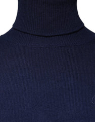 Dolce & Gabbana Blue Wool Knit Turtleneck Pullover Sweater - - Dolce & Gabbana.