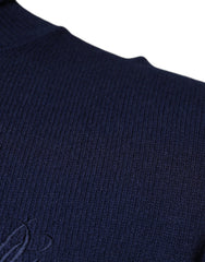 Dolce & Gabbana Blue Wool Knit Turtleneck Pullover Sweater - - Dolce & Gabbana.