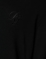 Dolce & Gabbana Black Wool Knit Crew Neck Pullover Sweater - - Dolce & Gabbana.