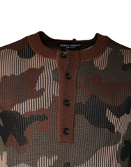 Dolce & Gabbana Multicolor Camouflage Men Pullover Sweater - - Dolce & Gabbana.