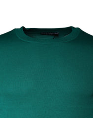 Dolce & Gabbana Green Wool Knit Crew Neck Pullover Sweater - - Dolce & Gabbana.