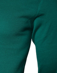 Dolce & Gabbana Green Wool Knit Crew Neck Pullover Sweater - - Dolce & Gabbana.