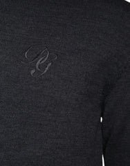 Dolce & Gabbana Dark Gray Wool Crew Neck Pullover Sweater - - Dolce & Gabbana.