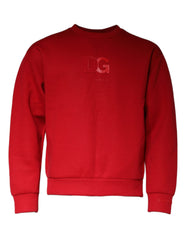 Dolce & Gabbana Maroon DG Logo Cotton Sweatshirt Sweater - - Dolce & Gabbana.