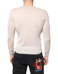 Dolce & Gabbana Beige Cashmere Button Down Cardigan Sweater - - Dolce & Gabbana.