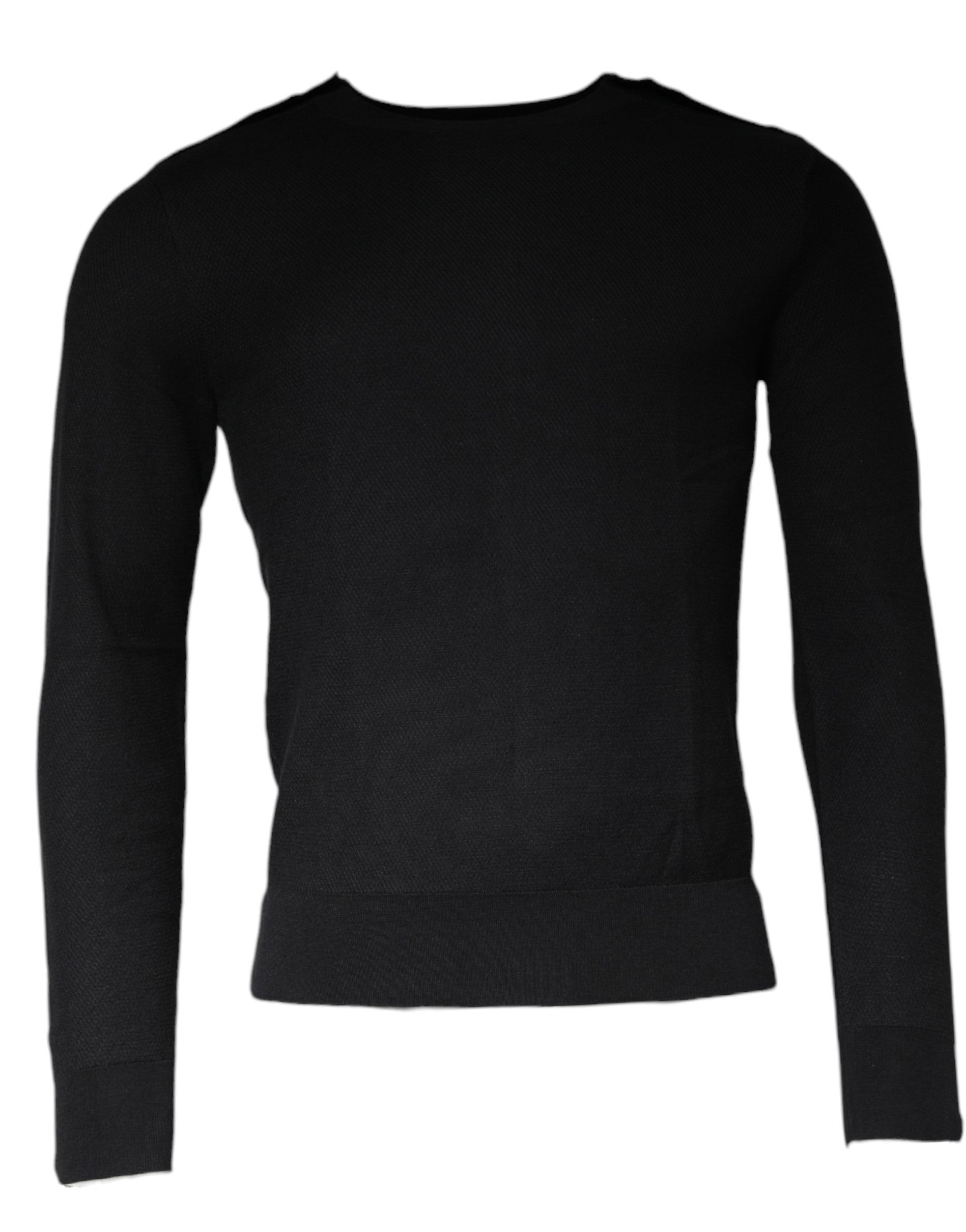Dolce & Gabbana Black Long Sleeve Crew Neck Pullover Sweater - - Dolce & Gabbana.