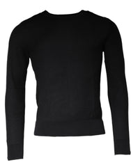 Dolce & Gabbana Black Long Sleeve Crew Neck Pullover Sweater - - Dolce & Gabbana.