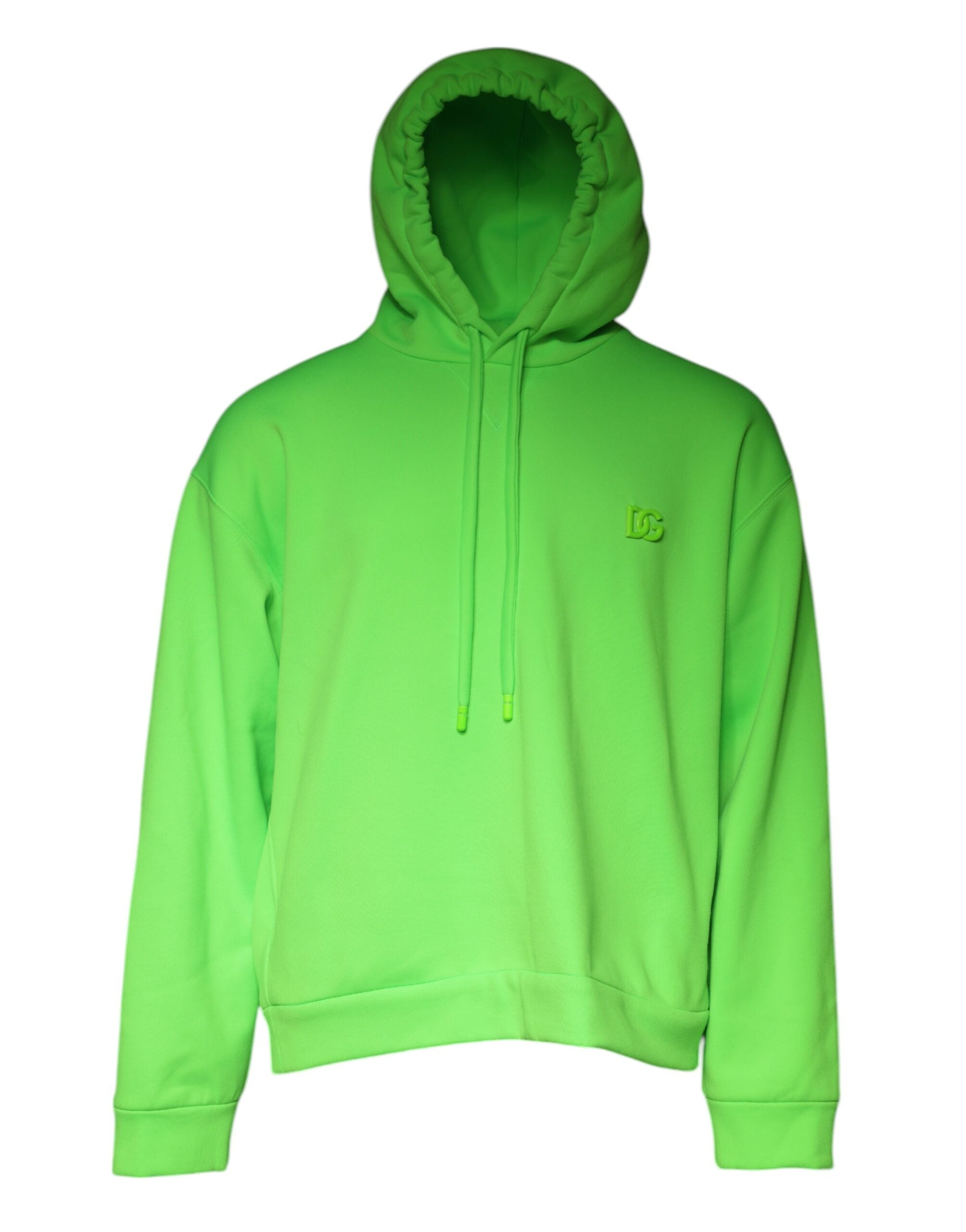 Dolce & Gabbana Green Logo Hooded Pullover Men Sweatshirt Sweater - - Dolce & Gabbana.