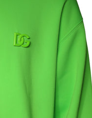 Dolce & Gabbana Green Logo Hooded Pullover Men Sweatshirt Sweater - - Dolce & Gabbana.